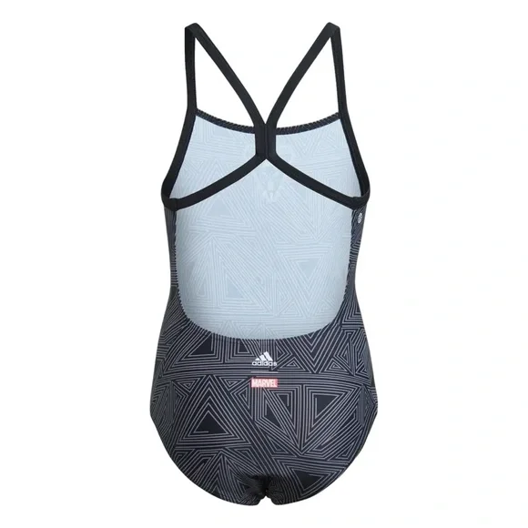 ADIDAS MARVEL Black Panther girls XL athletic cross back training swimsuit NWT - Picture 2 of 10